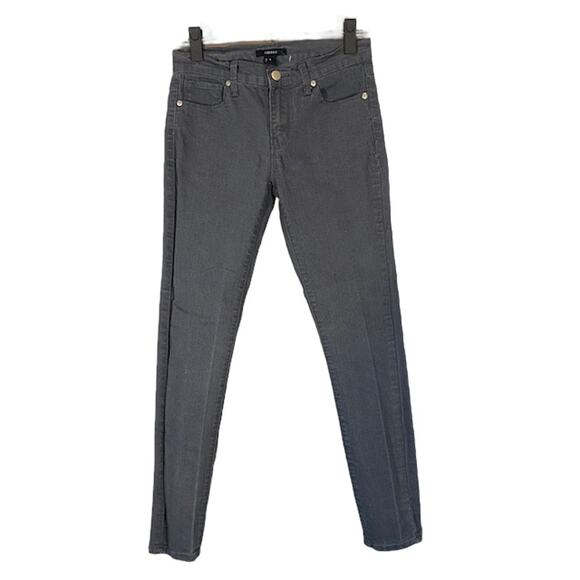 Forever 21 Dark Gray Skinny Ankle Basic Casual Denim Jeans Women Sz 26 - Picture 1 of 8